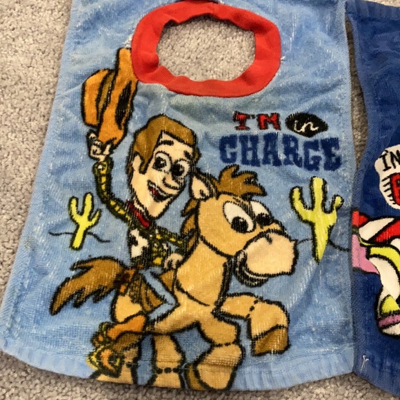 Bundle of Disney Pixar Toy Story Woody & Buzz Lightyear (2 Bibs) - Picture 2 of 4